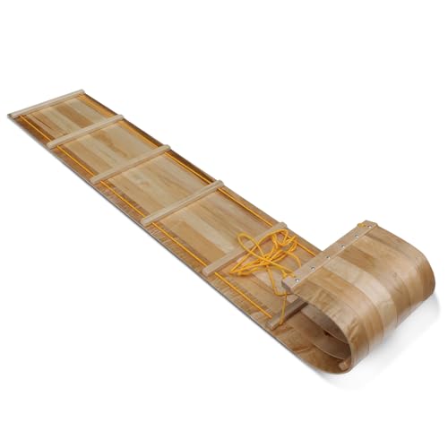 Flexible Flyer Wood Toboggan. Snow Sled Adults & Kids, 6'