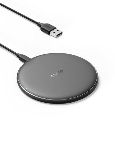 313 Anker Wireless Charger (Pad), Qi-Certified 10W Max for iPhone 14/14 Pro/14 Pro Max/13/13 Pro...