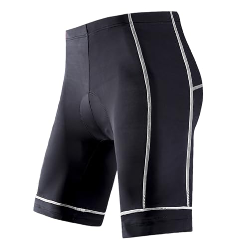 sponeed Padded Cycling Shorts Man Biking Wear Gel Padded Tights Half Pants US L Black