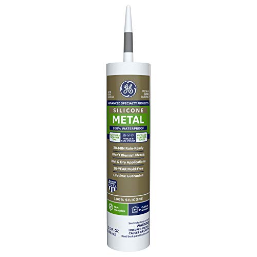 GE Sealants & Adhesives GE5050 Advanced Silicone 2 Sealant, 10.1oz, Metallic Gray