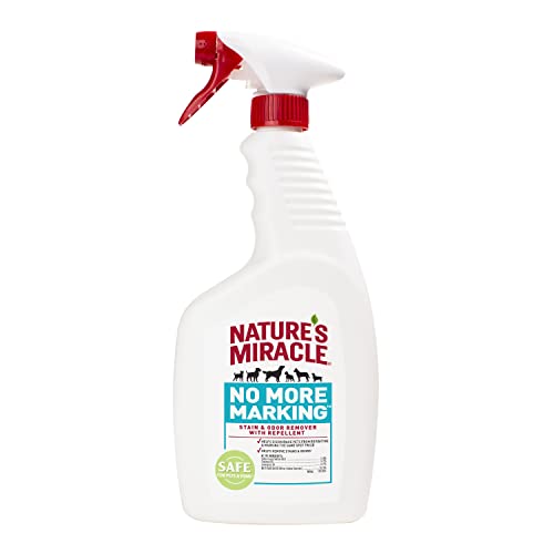 Nature’s Miracle No More Marking Stain And Odor Remover With Repellent, 24 Ounces, Helps...