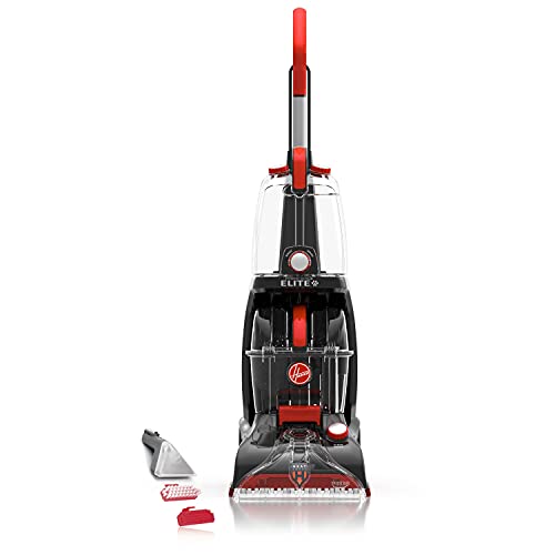 Hoover Power Scrub Elite Pet Upright Carpet Cleaner and Shampooer, Lightweight Machine, Red,...