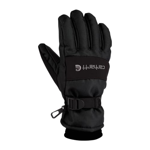 Carhartt Men's WP Waterproof Insulated Glove, Black, Large