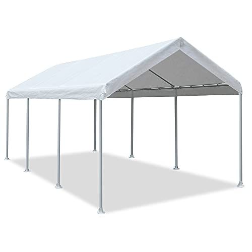 Abba Patio 10 x 20 ft Outdoor Heavy Duty Carport Car Canopy Portable Steel Garage Tent Boat Shelter...