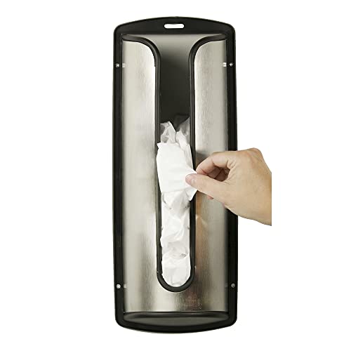 Kitchen Plastic Bag Organizer (Single Pack) Silver, By Home Basics | Metal and Plastic Baggie...