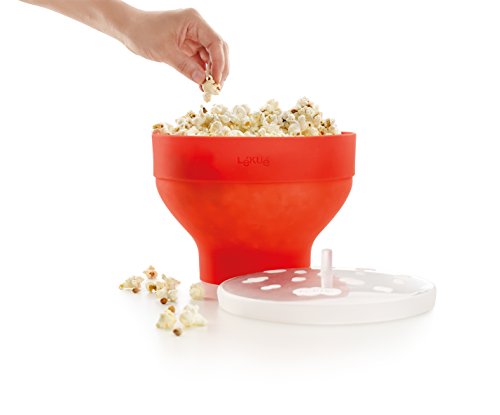 Lekue Microwave Popcorn Popper/ Popcorn Maker, Red