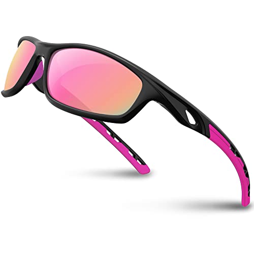 RIVBOS Womens Sunglasses Polarized TR90 Unbreakable Frame Sports Driving Fishing Cycling...