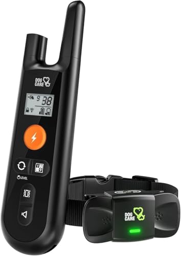 Dog Training Collar - Rechargeable Dog Shock Collar with Beep, Vibration and Shock Training Modes,...