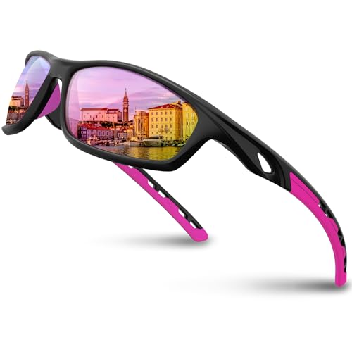 RIVBOS Womens Sunglasses Polarized TR90 Unbreakable Frame Sports Driving Fishing Cycling...