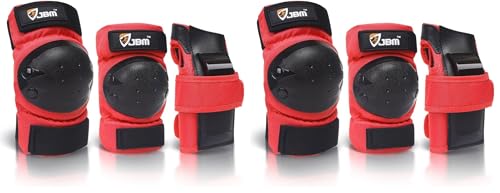 JBM Adult & Kids Knee Pads Elbow Pads and Wrist Guards for Inline Skating, Roller Skating,...