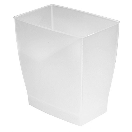 iDesign 64720 Spa Rectangular Trash Can, Waste Basket Garbage Can for Bathroom, Bedroom, Home...