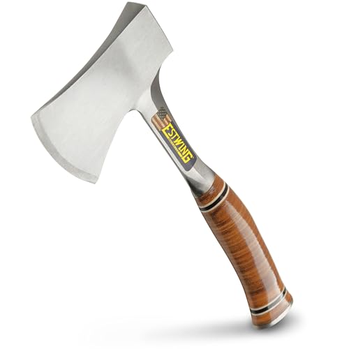 Estwing Sportsman's Axe - 14' Camping Hatchet with Forged Steel Construction & Genuine Leather Grip...