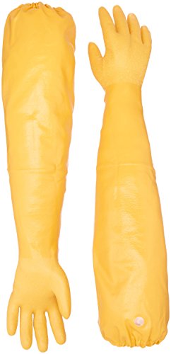 Showa Atlas 772 M Nitrile Elbow Length Chemical Resistant Gloves, 26', Yellow