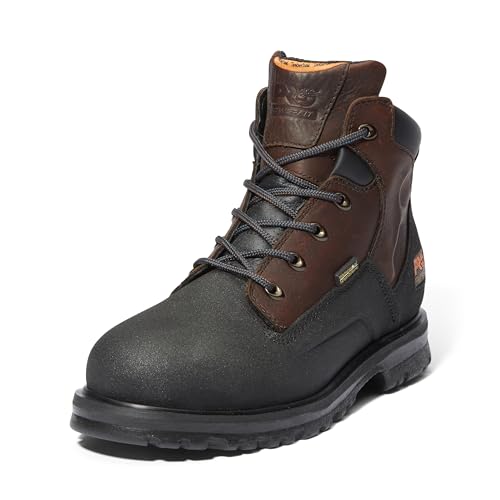 Timberland PRO Men's Powerwelt 6 Inch Steel Safety Toe Waterproof Industrial Work Boot, Dark Brown,...