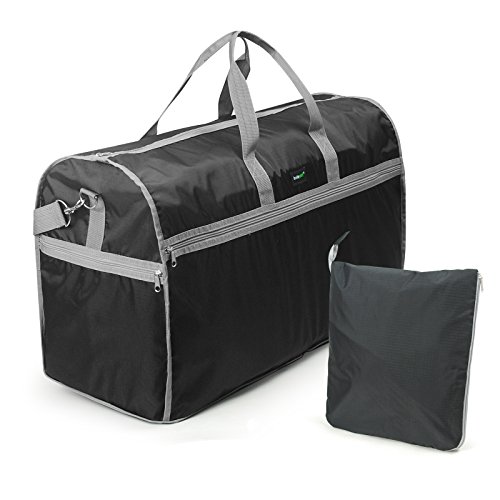 Lavievert Foldable Travel Duffle Bag Attached to Luggage Sports Gear Gym Bag for Outdoor Activities...