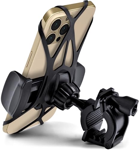 Bike & Motorcycle Phone Mount - for iPhone 16 Pro Max (15, 14, SE, Plus), Galaxy s25 or Any Cell...