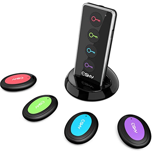 Esky Key Finder Locator with Sound, 85dB Item Trackers with 131ft Range Beeper Tags, Wireless Key...