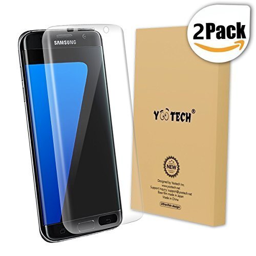 Galaxy S7 Edge Screen Protector [Full Coverage],Yootech [2-Pack] [Anti-Bubble] [HD Clear] Curved...