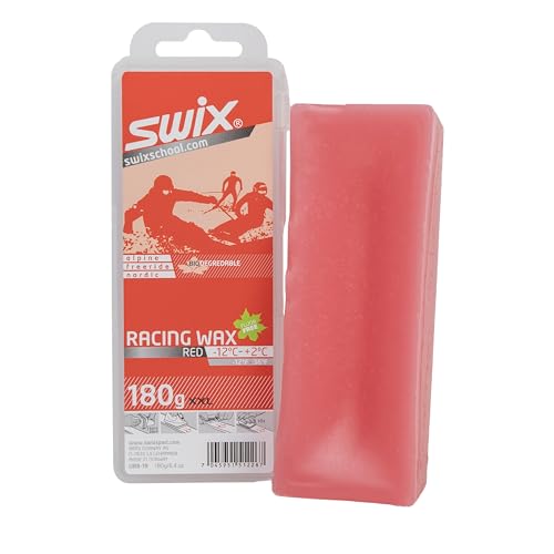 Swix Bio Degradable Ski/Snowboard Average Temperature Wax (180g Bar) , Red