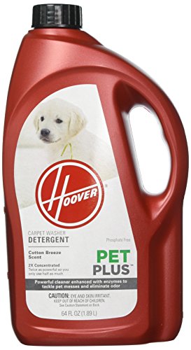Hoover Pet Stain and Odor Remover Solution, 64 oz., Cotton Breeze Scent, Pet Plus Formula,...