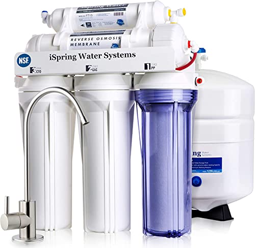 iSpring RCC7, NSF Certified, High Capacity Under Sink 5-Stage Reverse Osmosis Water Filter, RO...