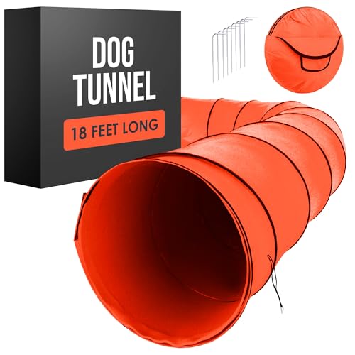 Houseables Dog Tunnel, Dog Agility Tunnel, Tunnel for Dogs, Dog Play Tunnel, Dog Agility Equipment,...