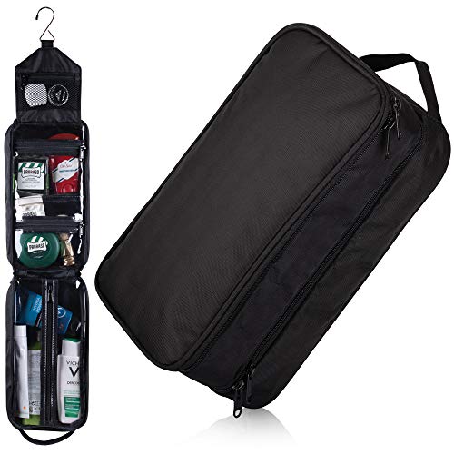 Travel Hanging Toiletry Bag For Men And Women - Large Mens Hang Toiletry Bag For Traveling -...