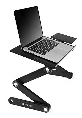 Executive Office Solutions Portable Adjustable Aluminum Laptop Desk/Stand/Table Vented w/CPU Fans...