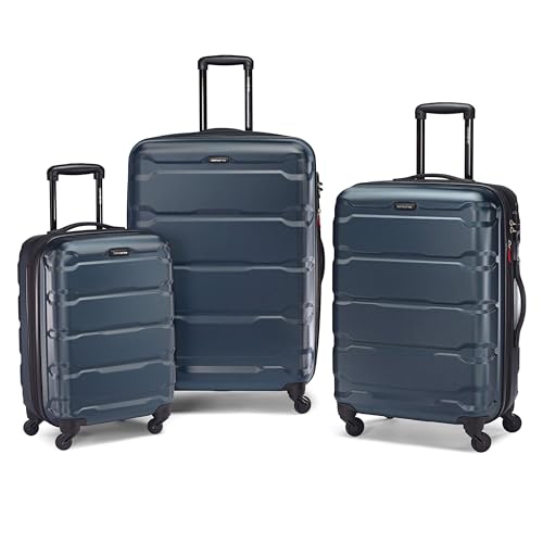 Samsonite Omni PC Hardside Expandable Luggage with Spinner Wheels, 3-Piece Set (20/24/28), Teal