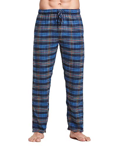 CYZ Men's 100% Cotton Premium Super Soft Flannel Plaid Pajama/Louge Pants-F1511067-L