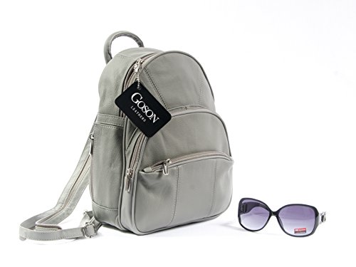 Goson Leather Backpack Purse Mid Size & Convertible Strap Sling Bag Organizer