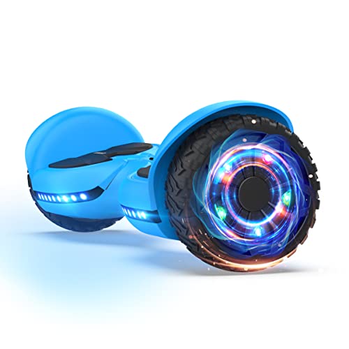 TOMOLOO Hoverboard for Kids and Adults, All-Terrain Off-Road Hover Board with 6.5-in Flashing Solid...