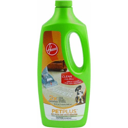 Hoover Pet Stain and Odor Remover Solution, 32 oz., Cotton Breeze Scent, Pet Plus Formula,...