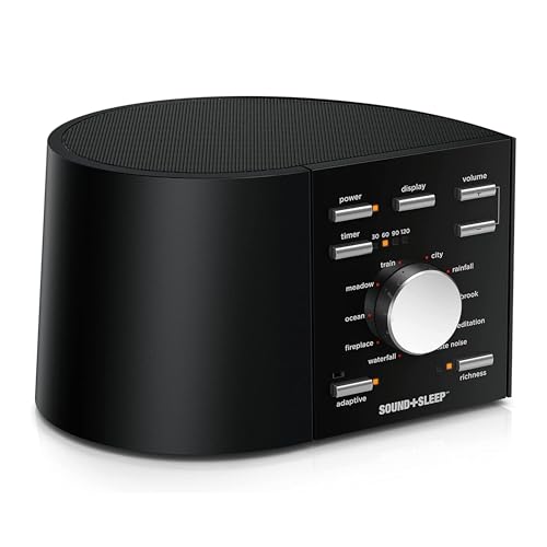 Sound+Sleep High Fidelity Sleep Sound Machine with 30 Guaranteed Non-Looping Nature Sounds, and...