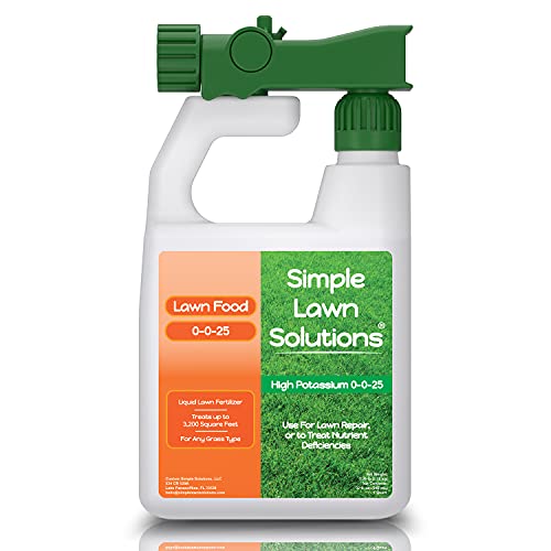 Simple Lawn Solutions - High Potassium Lawn Food Liquid Fertilizer 0-0-25 - Concentrated Spray -...