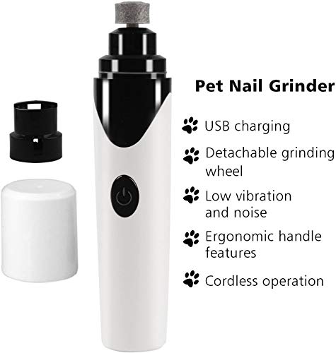 B Dog Nail Grinder Electric Pet Nail Grinder Trimmers Paws Clipper Nail Grooming Tools for Dogs,...