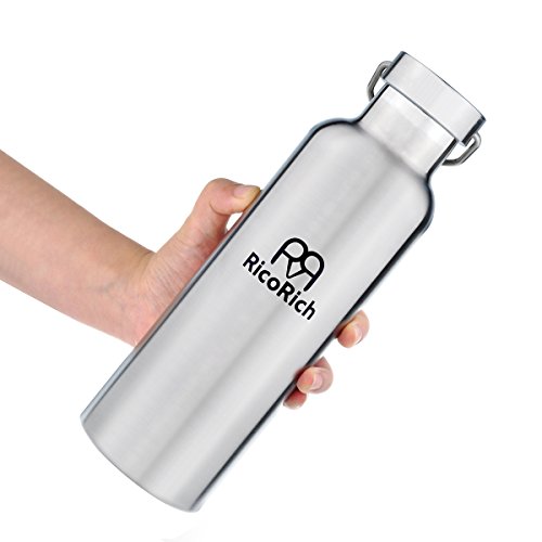 RicoRich Double Walled Vacuum Insulated Stainless Steel Sports Water Bottles,Travel Hydration...