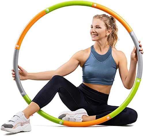 Dynamis Fat Burning Weighted Hula Hoop for Adults - Exercise Hula Hoop - (3.6 pounds) Fitness, Core,...