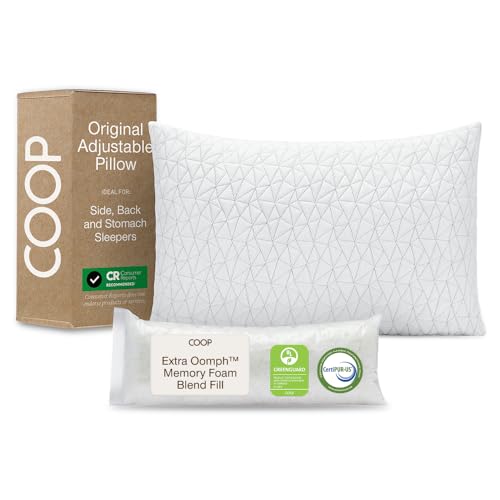 Coop Home Goods Original Adjustable Pillow, Queen Size Bed Pillows for Sleeping, Cross Cut Memory...
