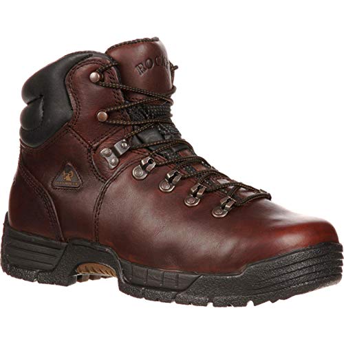 ROCKY MobiLite Steel Toe Waterproof Work Boots, Dark Brown, Size 12(WI)