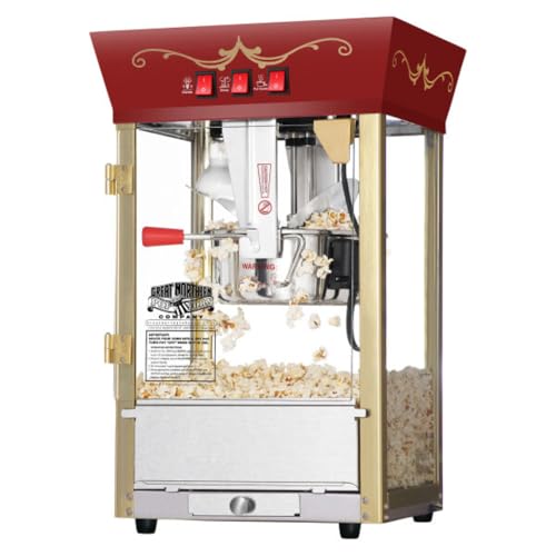 Matinee Popcorn Machine - 8oz Popper with Stainless-Steel Kettle, Reject Kernel Tray, Warming Light,...