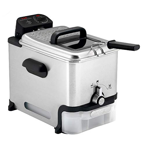 T-fal Deep Fryer with Basket, Stainless Steel, Easy to Clean Deep Fryer, Oil Filtration, 2.6-Pound,...