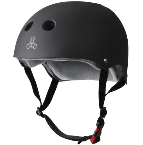 Triple Eight Certified Sweatsaver Helmet for Skateboarding, BMX, Roller Derby, Roller Skating,...