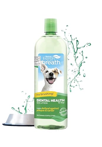 TropiClean Fresh Breath Original | Dog Oral Care Water Additive | Dog Breath Freshener Additive for...