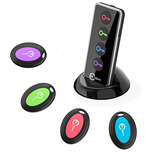 Esky Key Finder Locator with Sound, 80dB Item Trackers with 131ft Range Beeper Tags, Wireless Key...