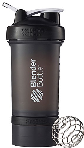 BlenderBottle Shaker Bottle with Pill Organizer and Storage for Protein Powder, ProStak System,...