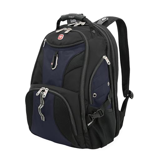 SwissGear 1900 Scansmart TSA 17 Laptop Backpack, Blue/Black, 19-Inch