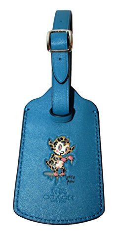 COACH GARY BASEMAN Buster Le Fauve Luggage Tag Blue