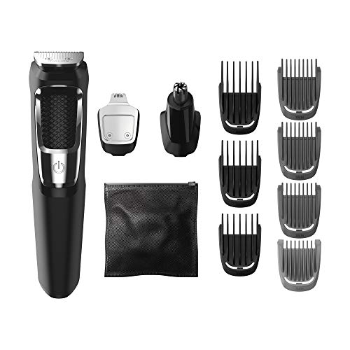 Philips Norelco Multigroom All-in-One Trimmer Series 3000 with 13 pieces - No Blade Oil Needed,...