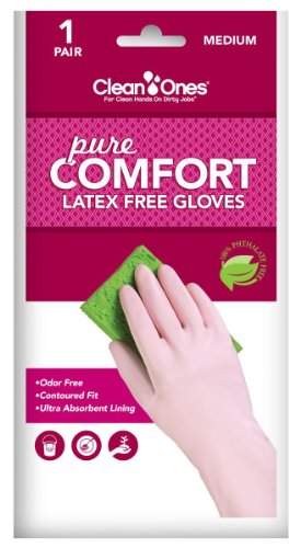 Clean Ones Pure Comfort Latex Free Vinyl Gloves - Medium 6pr